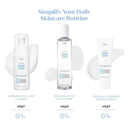 ETUDE SoonJung 2x Barrier Intensive Cream (Original), Hypoallergenic Shea Butter Hydrating Facial Cream for Sensitive Skin, Water-oil Balance & Panthenol, Korean Skin Care (2.02 Fl Oz)