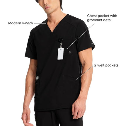 Cherokee Infinity CK900A Men's V-Neck Solid Scrub Top