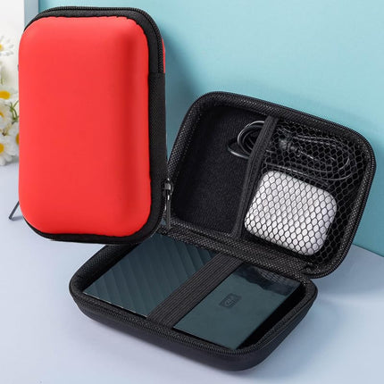 SquEqu 2 Pack Hard Drive Carrying Case 2.5 inch HDD SSD External Drive Storage Bag Organizer Hard EVA Cover Zipper Pouch for Canvio Basics Western Digital WD Elements My Passport Seagate Backup Plus