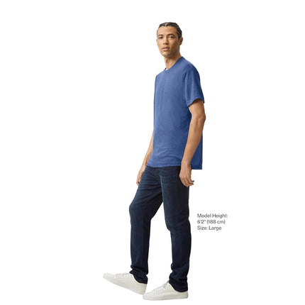 American Apparel Unisex's Tri-Blend Crewneck Short Sleeve Track T-Shirt, 2-Pack, Athletic Blue, XS