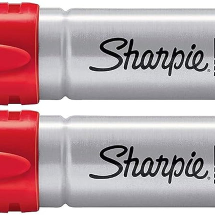 Sharpie Magnum Permanent Marker | Oversized Chisel Tip, Great for Poster Boards, Red, 1 Count 2 Pack