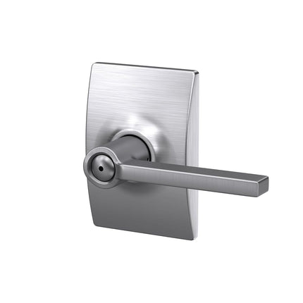 Schlage F40 LAT 626 CEN Century Collection Latitude Privacy Lever, Satin Chrome