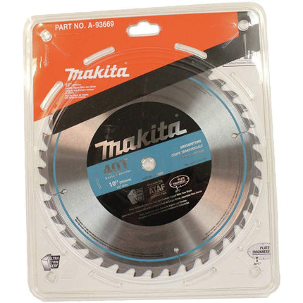 Lame de scie à onglet Makita A-93669 de 254 mm à 40 dents, micro-polie