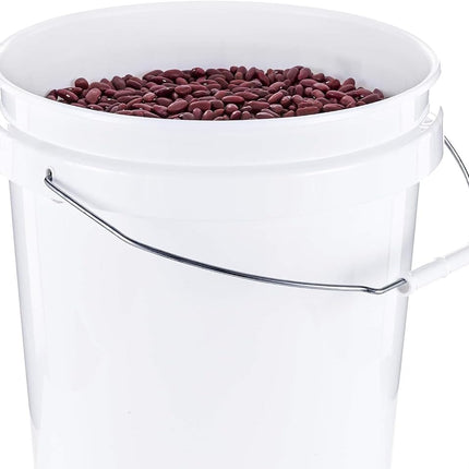 United Solutions 5-Gallon Heavy-Duty Buckets with Snap-On Lids, 6-Pack – BPA-Free, Food-Grade Plastic, Multi-Purpose Storage for Home, DIY, and Job Sites – White