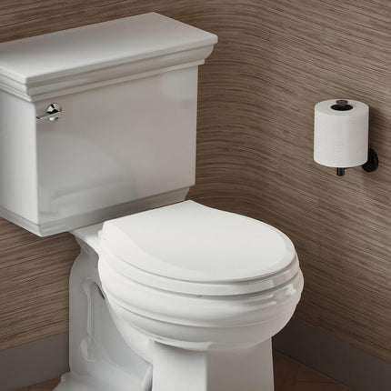 Kohler 75758-RL-0 Cachet Nightlight Readylatch Quiet-Close with Grip-Tight Round-Front Toilet Seat in White