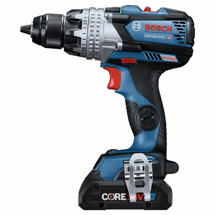 BOSCH GSR18V-975CB25 18V Brushless Connected-Ready 1/2 in. Drill/Driver Kit with (2) CORE18V 4.0 Ah Compact Batteries
