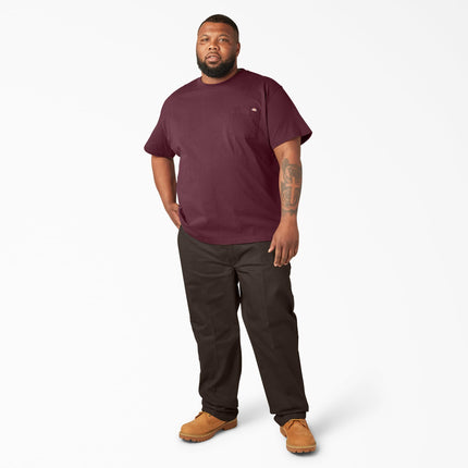 T-shirt à col ras du cou et manches courtes Dickies pour homme, coupe ample, bordeaux, 2TG