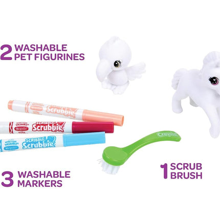 Crayola Scribble Scrubbie Safari Animals, Zebra & Bird, 2Count, Creative Toy, Gift for Kids, Age 3, 4, 5, 6