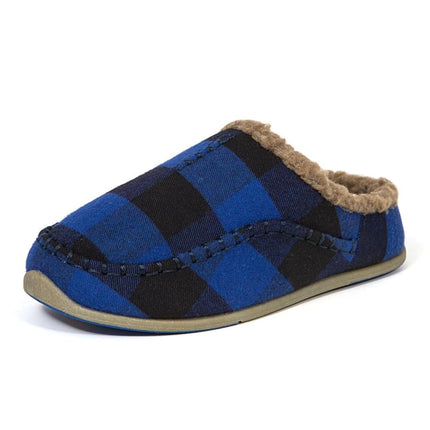 Deer Stags Mens Slippers, Blue/Black, 9 UK
