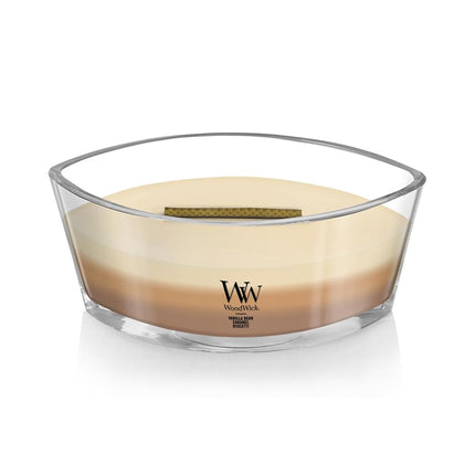 WoodWick Ellipse Scented Trilogy Candle | Café Sweets | with Hearthwick Crackling Flame | Up to 50 Hours Burn Time