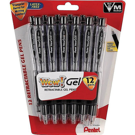 Pentel Retractable Gel Pen 0.7mm Medium Line, Pack