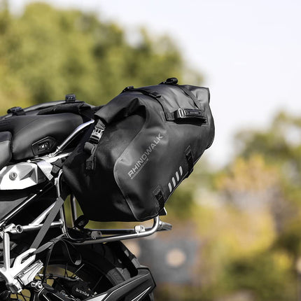 Rhinowalk Motorcycle Saddle Bags Waterproof Anti-Vibration Motor Side Bags Shoulder Bag Motorbike Panniers 48L(24L*2) for Most Adventure and Sport Bike Motorcycle Racks, 1 Pair