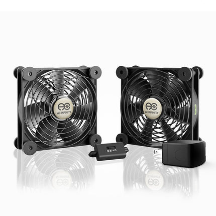 AC Infinity MULTIFAN S7-P, Quiet Dual 120mm AC-Pow