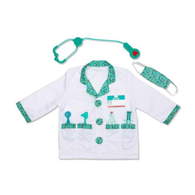 Melissa & Doug Kids Doctor Costume Role Play Toys 