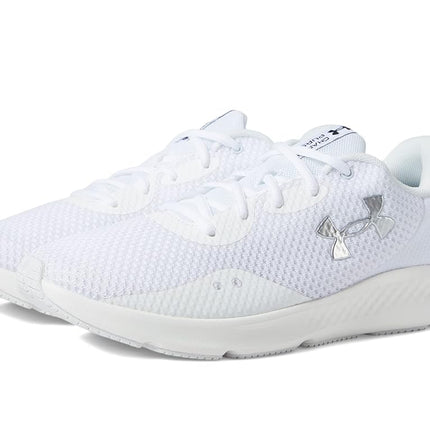 Under Armour Zapatillas de running técnicas de rendimiento UA Charged Pursuit 3 para hombre, 101 blanco plateado metálico, 7 UK