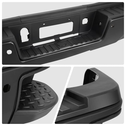 DNA MOTORING Rear Step Bumper Compatible With 2015-2019 Silverado/Sierra 2500HD 3500HD, With Rear Parking Sensor Holes, GM1102563, STEPBUM-10055