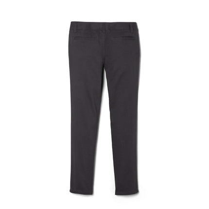 French Toast Girls' Big Stretch Twill Skinny Leg Pant with Pockets, Black, 16 Years