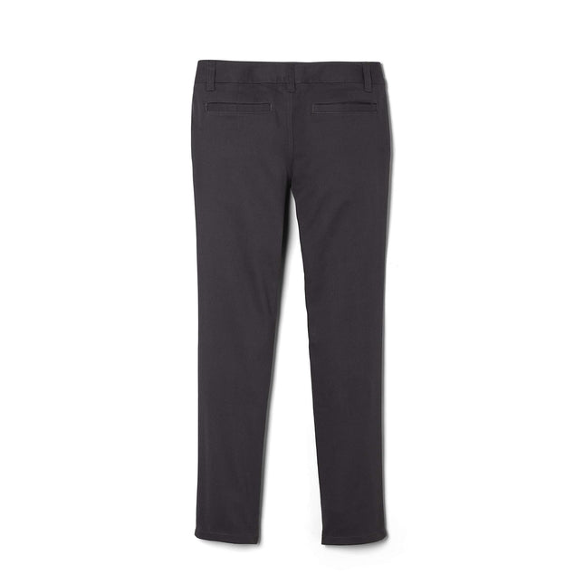 Pantalones ajustados de sarga elástica para niña de French Toast con bolsillos, negros, 16 años
