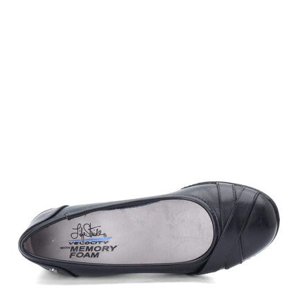 LifeStride Women's, I Loyal Flat, Black, 9.5