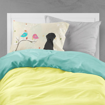 Caroline's Treasures Between Friends Funda de almohada estándar de tela para Schnauzer gigante BB2538PILLOWCASE, multicolor
