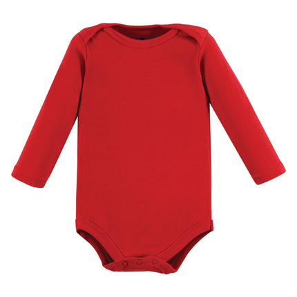 Hudson Baby unisex-baby Cotton Long-sleeve Bodysuits, Girl Daddy Red Black, 0-3 Months