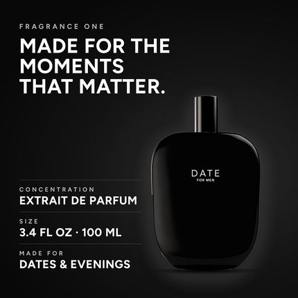 Fragrance One Date Extrait De Parfum Spray by Jeremy Fragrance for Men, 3.4 Ounce