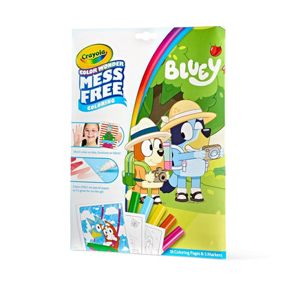 CRAYOLA Bluey Colour Wonder Colouring Set, 18 Colouring Pages, Mess Free Colouring for Toddlers, Toys & Gifts for Kids