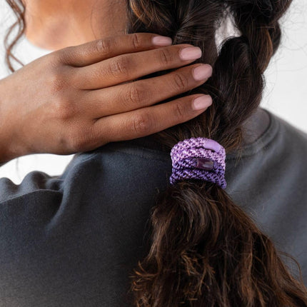 L. Erickson Grab & Go Ponytail Holders, Purple Daze, Set of 8 - Secure, Gentle Hold