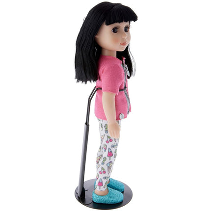 Plymor DSP-70B Black Adjustable Doll Stand, Pack of 3
