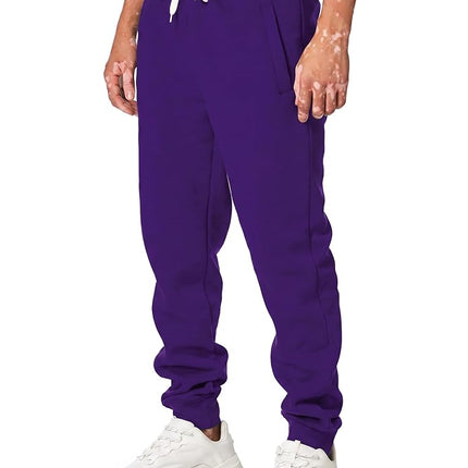 Southpole Men's Basic Active Fleece Jogger Pants-Regular and Big & Tall Sizes, Purple, XXL