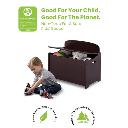 Delta Children My Size Deluxe Toy Box, Dark Chocolate