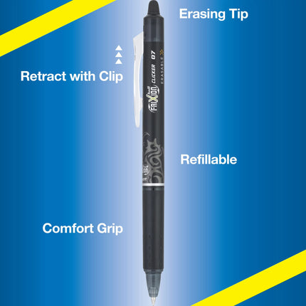 PILOT FriXion Clicker Erasable, Refillable & Retractable Gel Ink Pens, Fine Point, Assorted Color Inks, 36-Pack Tub (14360)