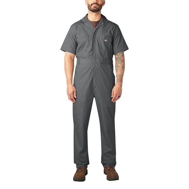 Dickies Mens Short Sleeve Coveralls, Gray, 3X-Large