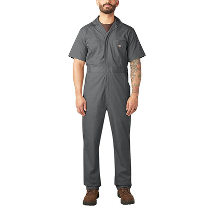 Dickies Men's Short Sleeve Coveralls, Gray, XXL Big-Tall