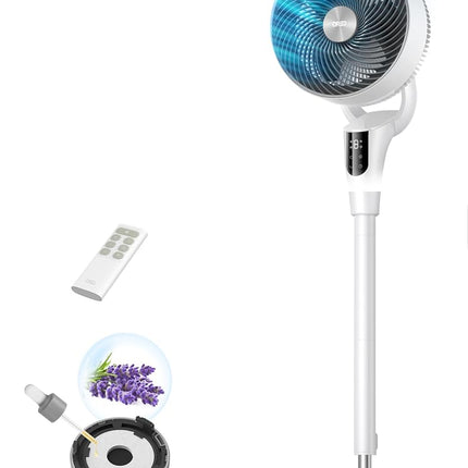 DREO Fan for Bedroom, 90° Oscillating Standing Fan