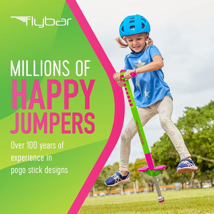 Flybar Maverick Pogo Stick for Kids Ages 5+, 40 to 80 Pounds, Perfect for Beginners, Easy Grip Handles, Anti-Slip Pegs, Outdoor Jumper Toys for Boys & Girls, Outside Toys for Kids