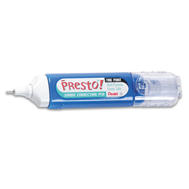 Pentel Presto Jumbo Correction Pen, Fine Point, 12