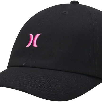 Casquette de baseball pour femme Hurley - Casquette Maman emblématique à visière incurvée et fermeture à pression, Taille unique, Rose éclatant