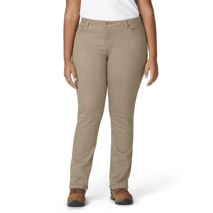Dickies Women�s Perfect Shape Denim Straight Jean, Stonewashed Bronze Sand, 2