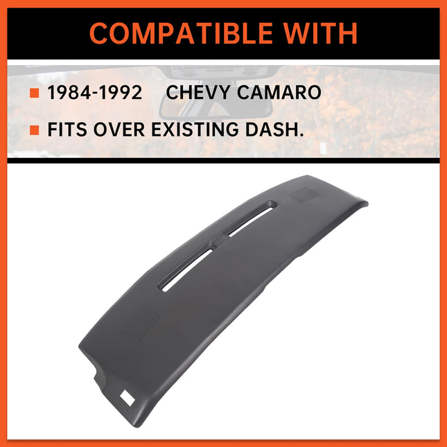 Cache de tableau de bord ECOTRIC compatible avec le cache de tableau de bord Chevy Camaro 1984-1992