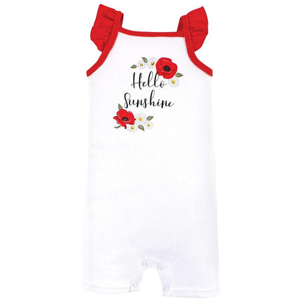 Mamelucos de algodón unisex Hudson Baby, Poppy Daisy, 12-18 meses