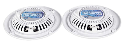 Pair Rockville RSM65B 6.5" 320 Watt Waterproof Shallow Slim Marine Boat Speakers