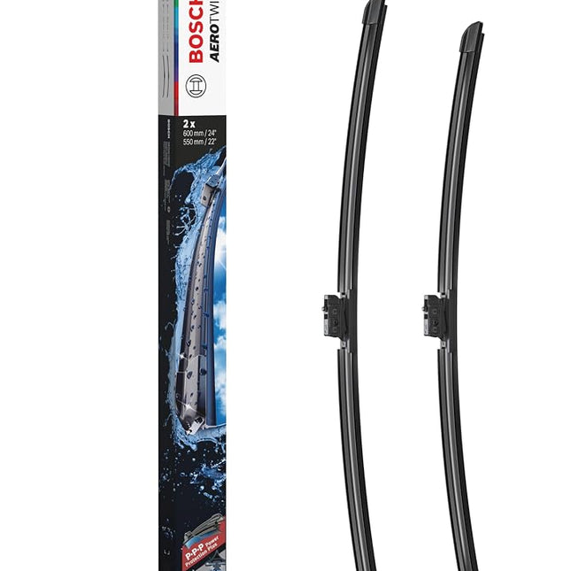 Bosch Wiper Blade Aerotwin A242S, Length: 600mm/550mm – Set of Front Wiper Blades - Only for Left-Hand Drive (EU)