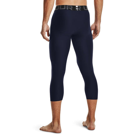 Under Armour Men's HeatGear 3/4 Leggings, Midnight Navy (410)/Black, S Long