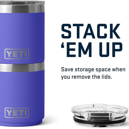 Yeti Rambler 10 oz Stackable Lowball 2.0 Vacuum Insulated Mug, Stainless Steel with MagSlider Lid, Ultramarine Violet