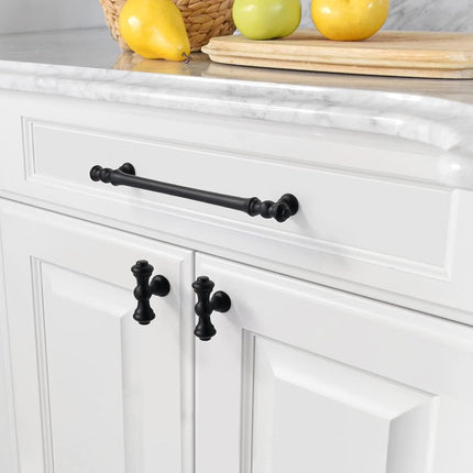 Asidrama 6 Pack 7.5 Inch(192mm) Matte Black Kitchen Cabinet Handles, Cabinet Pulls Kitchen Cabinet Hardware for Cupboard Drawer Pulls