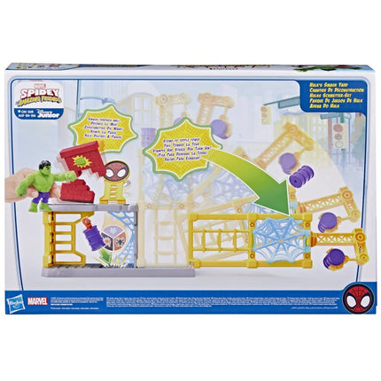 Hasbro Marvel Spidey and His Amazing Friends Hulk’s Smash Yard Pre-school Toy, Hulk Playset for Children Aged 3 and Up, Multicolor, One Size (F3717)