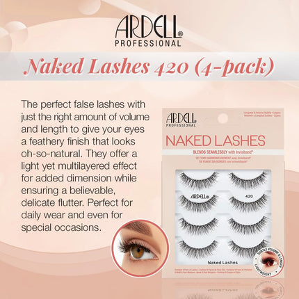 Ardell Naked Lashes Multipack - 4 Pairs of False Eyelashes (Style 420)