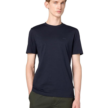 Hugo Boss Men's Small Logo Cotton Crewneck T-Shirt, Basic Navy, XXL