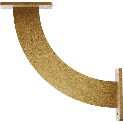 Ekena Millwork BKTM02X09X09BRHGO 2 inch W x 9 inch D x 9 inch H Bradford Steel Bracket, Hammered Gold